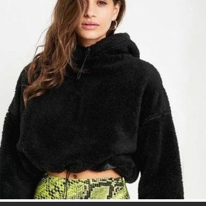 NWT Urban Outfitters teddy crop jacket